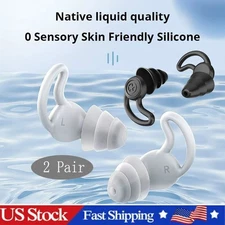 2Pair Noise Reduction Earplugs 40dB Super Comfortable Silicone Reusable Earplugs