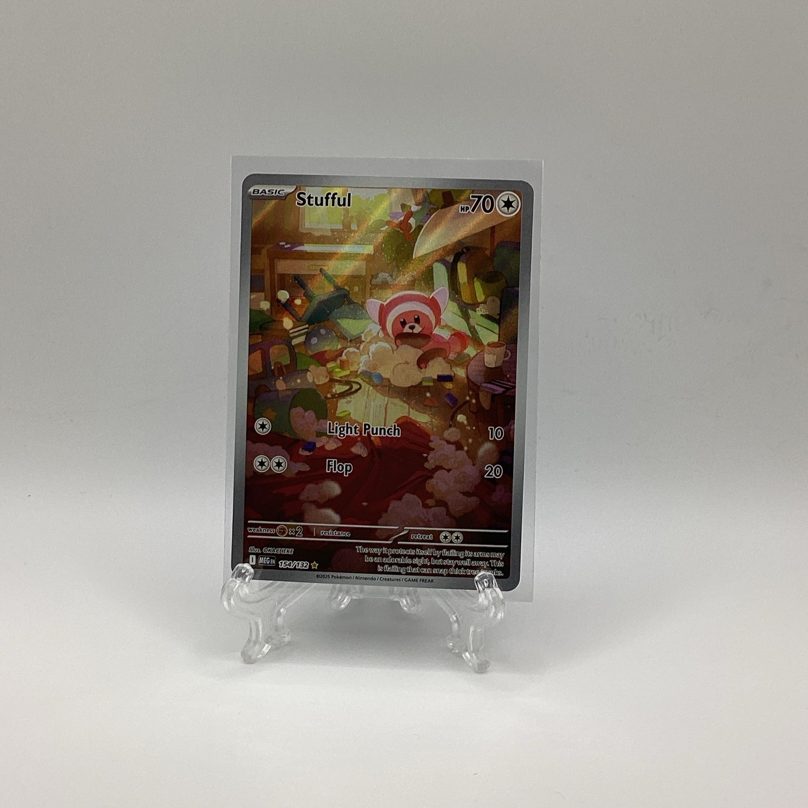 Pokemon Stufful (154/189) Mega Evolution LP HOLO