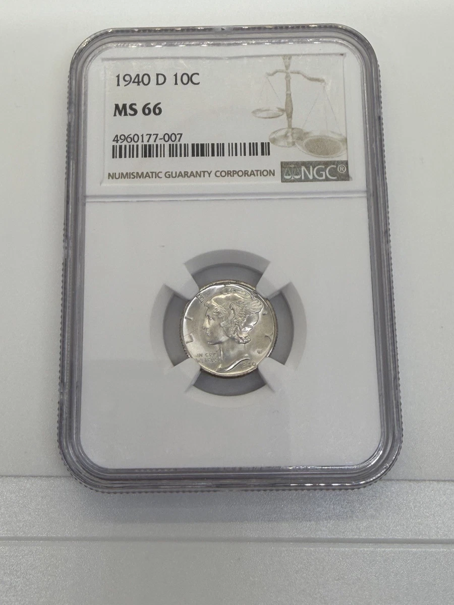 MS 66 Graded 1940 Year Mercury Dimes (1916-1945) for sale | eBay