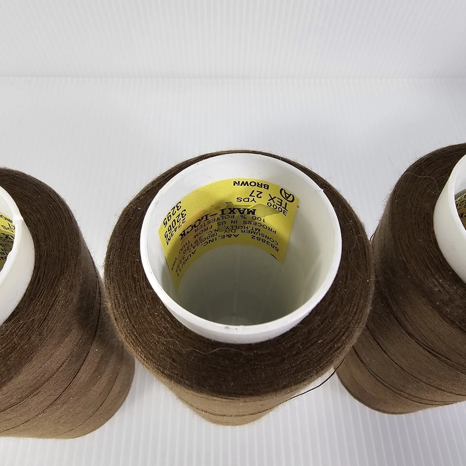 3 Maxilock Serger Thread Brown Polyester Overlock Sewing - Image 4 of 4
