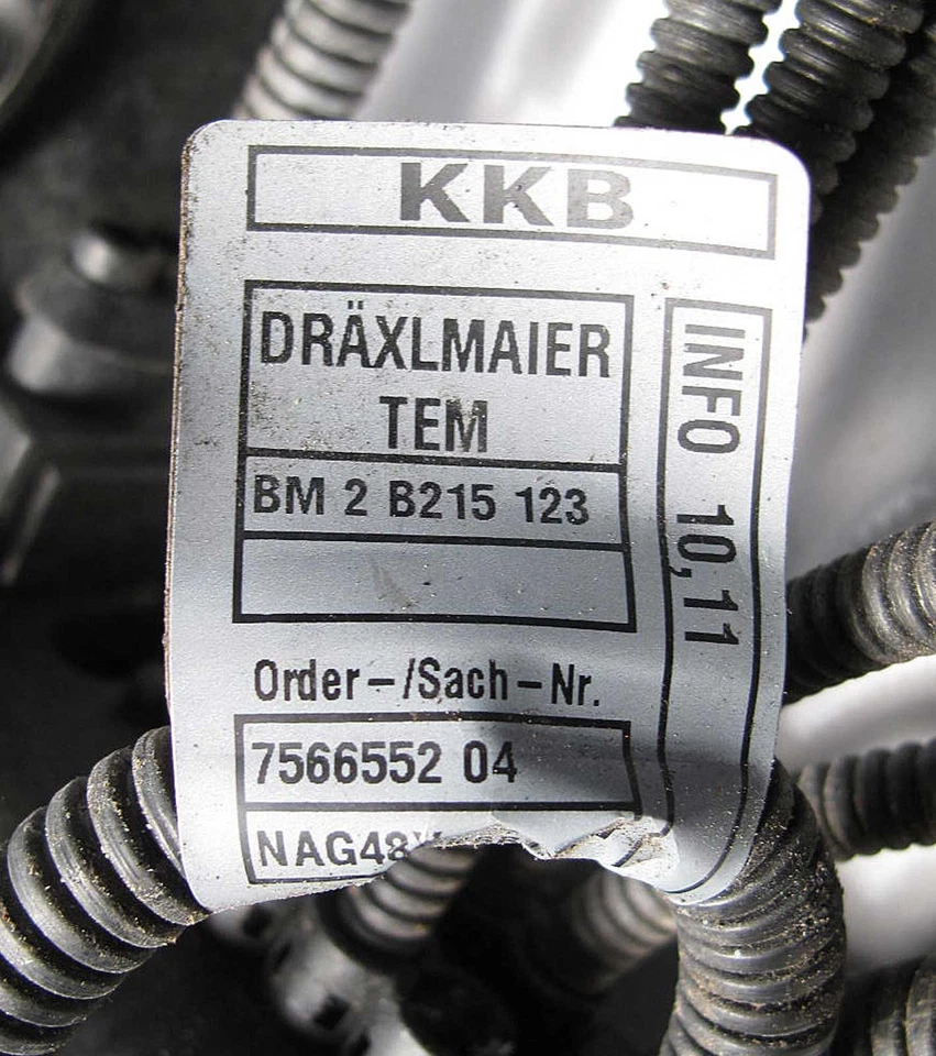 Arnés de cableado completo del motor BMW N51 N52N 6 cilindros 3,0 L 2007-2013 usado OEM Foto 3 de 4