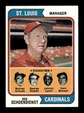 1974 Topps #236 Red Schoendienst MG NM X3317996