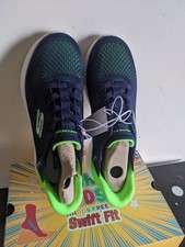 Image of SKECHERS KIDS Trainers, Unisex For Boy/Girls, UK 4, Swift Fit Sneaker, Navy/Blue