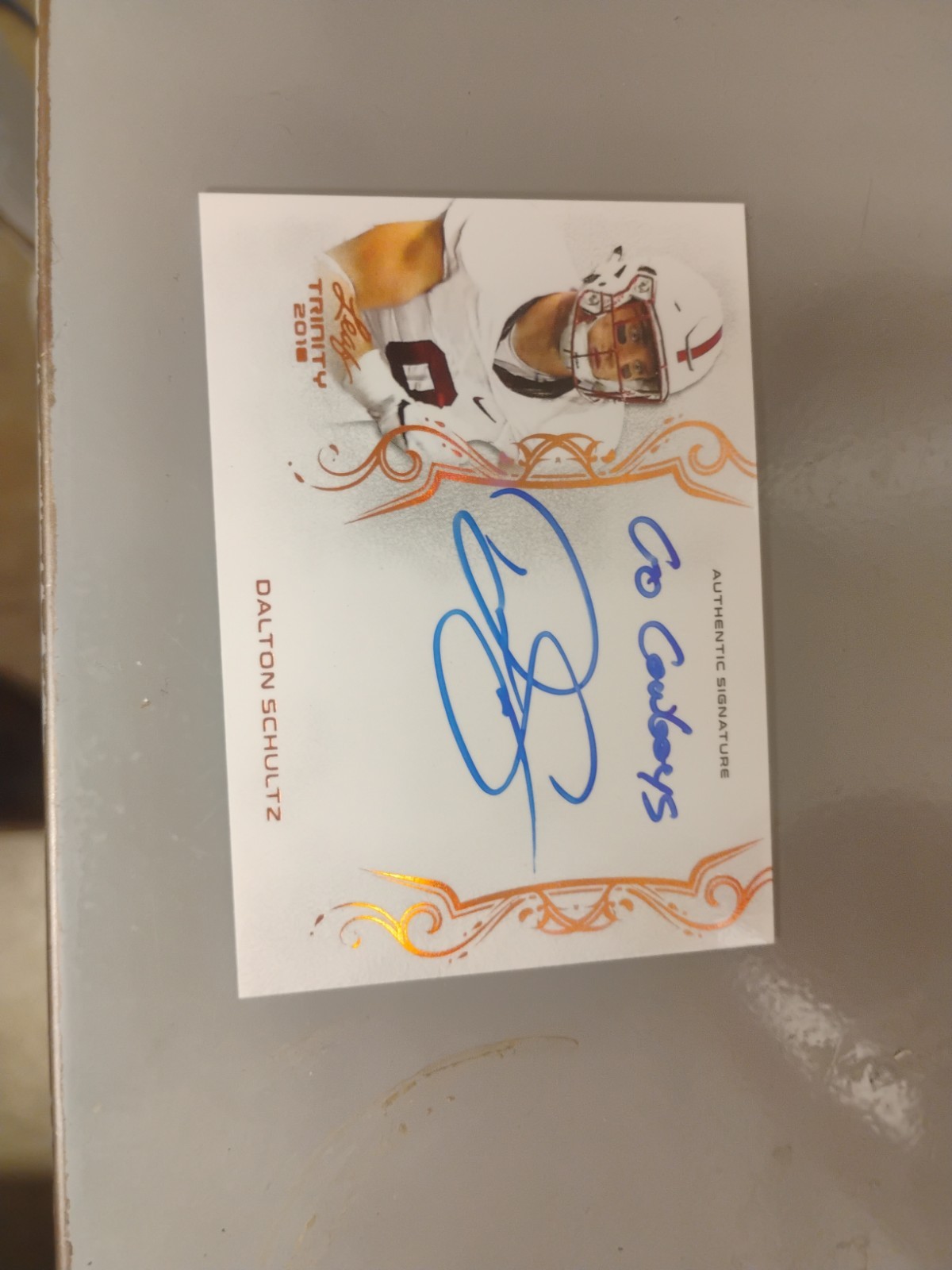 Dalton Schultz Leaf Trinity Clear Autographs #DS3 Base