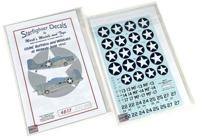 Starfighter 1/48 USMC Midway June 1942 Buffalo F2A-3 Wildcat F4F-3 Marine Decals