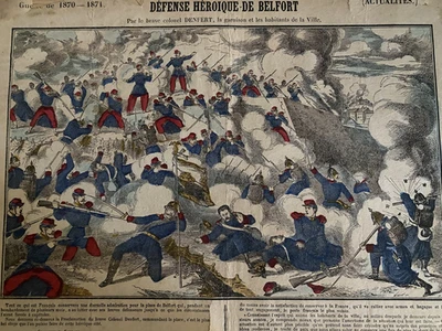 Image d'Epinal: Guerre 1870, défense héroïque de Belfort, colonel Denfert - Photo 1/4