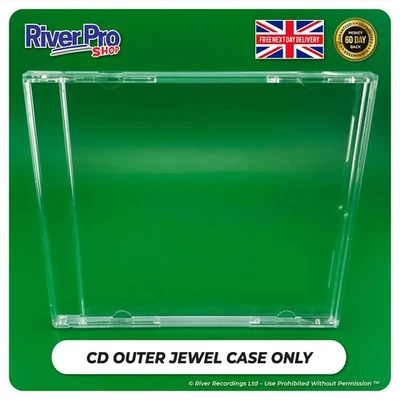 RIVER 25 x CD Jewel Cases Standard Album Case Clear without tray (Carton Only NO Tray)