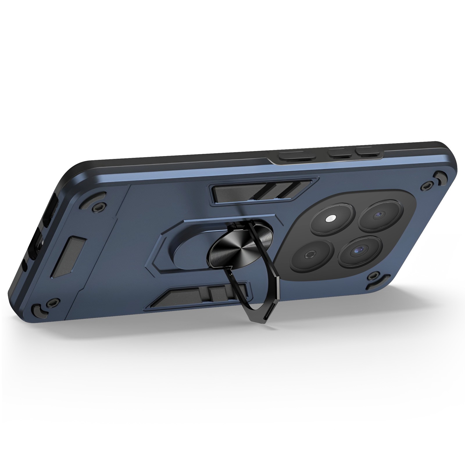 Coque protection Redmi Note 15 Pro 5G rigide anneau aimanté bleu - 4