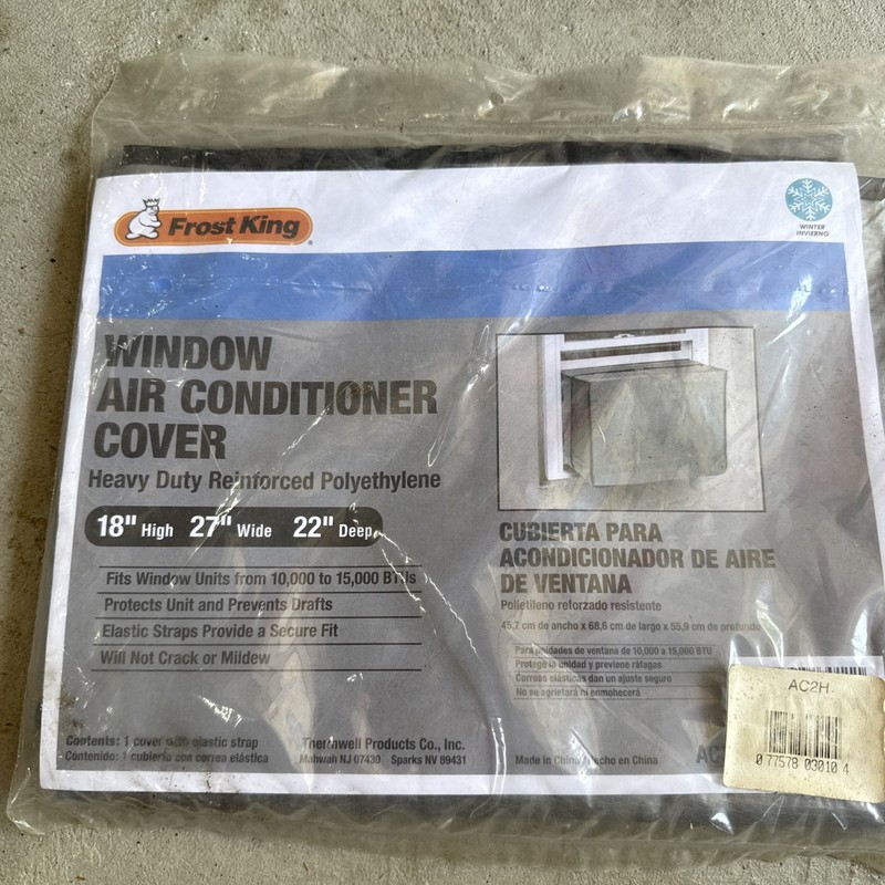 Frost King AC2 Window Air Conditioner Outside Cover, 18" x 27" x 22", Grey