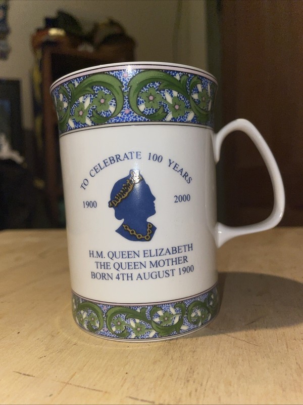 Falcon China Queen Elizabeth Queen Mother 100 Years Mug