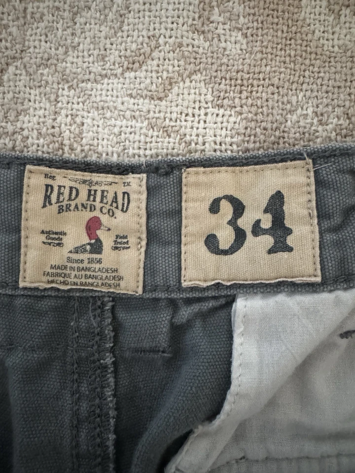Vintage Dark Green Red Head Brand Co. Cargo Chino Shorts Size 34" 100% Cotton - Image 3 of 4