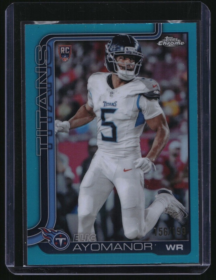 2025 Topps Chrome #336 Elic Ayomanor RC Titans