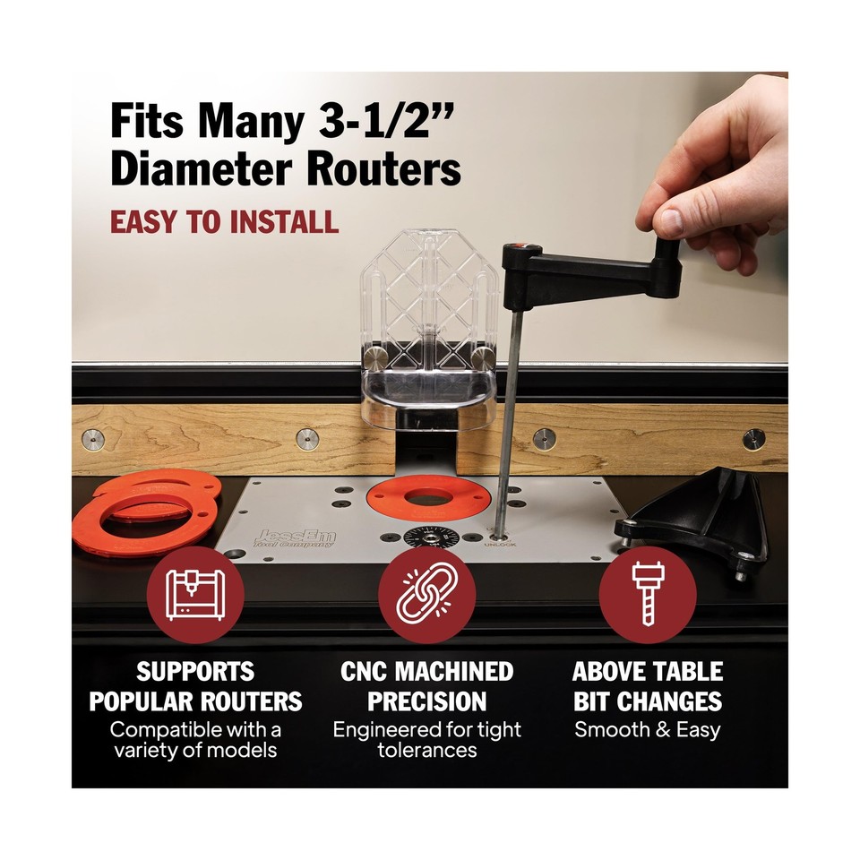 JessEm 02310 Rout-R-Lift II Router Lift For 3.5 Inch Diameter Motors | eBay