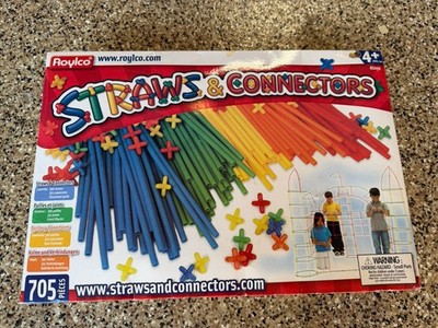 Straws and Connectors Creative Building Set for Kids 705 Pieces Multicolor