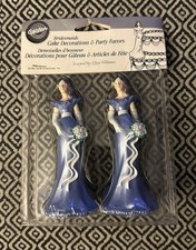 Vintage Wilton 1991 Bridesmaid Cake Topper Decoration Periwinkle Blue