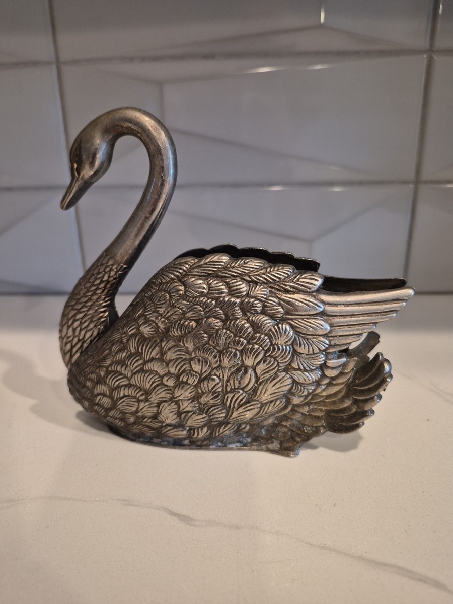 ネ*丸様 SIGNATORY VINTAGE GLENISLA36年物1977年 Vintage Godinger Italy Silver Plated Swan Bird Napkin or Letter