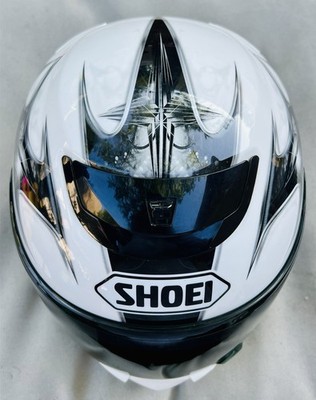 Shoei QWEST Diabolical White & Black Full Face Helmet/Dark Tint