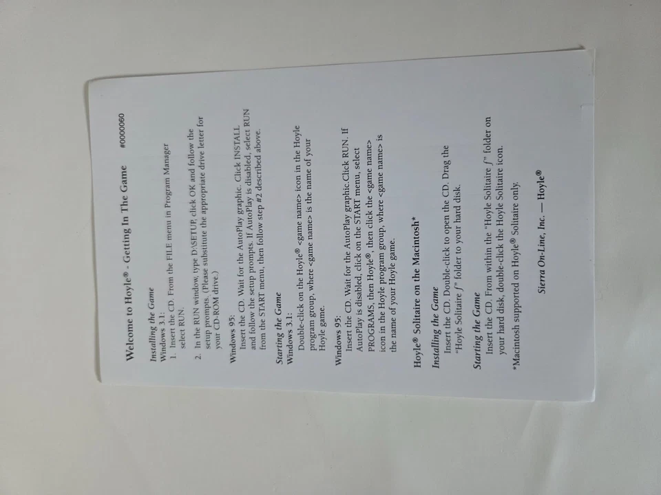 Hoyle Hearts and Spades PC Game CD Big Box 1998 Sierra Complete w/ Inserts - Image 2 of 4