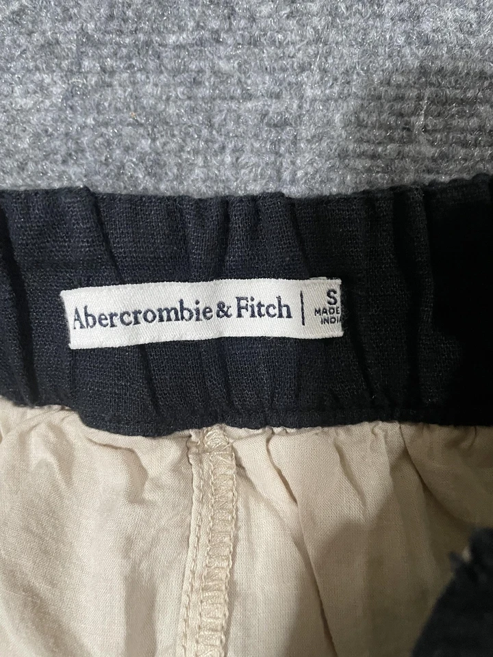 Abercrombie & Fitch Skirt Womens Small Beige Linen Blend academia babydoll y2k - Image 4 of 4