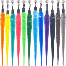 Cat Toy Worm Refills, 12 Pieces Interactive Cat Wand Attachments Worms Toy for I