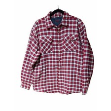 Wrangler Men's Plaid Quilted Lined Flannel Shirt medium