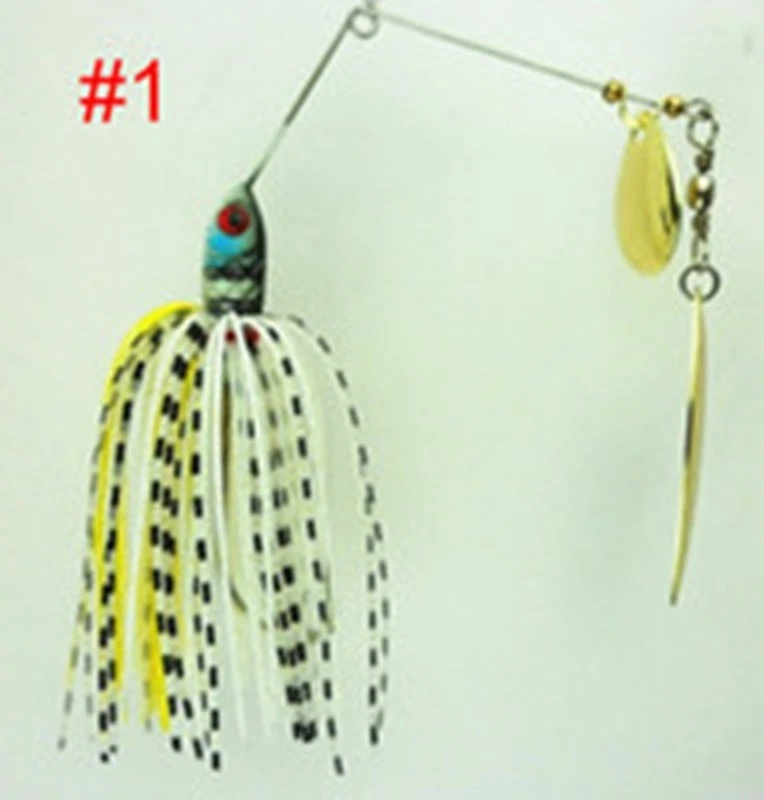 Set 4 Aartificiali Spinning Spinnerbait 19,5Gr Black Bass Luccio Pike A0302 - Immagine 3 di 3