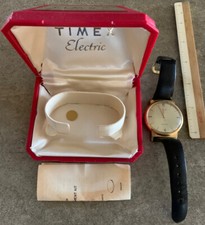 Vintage Timex Electric West Germany Wristwatch Watch for repair with Case