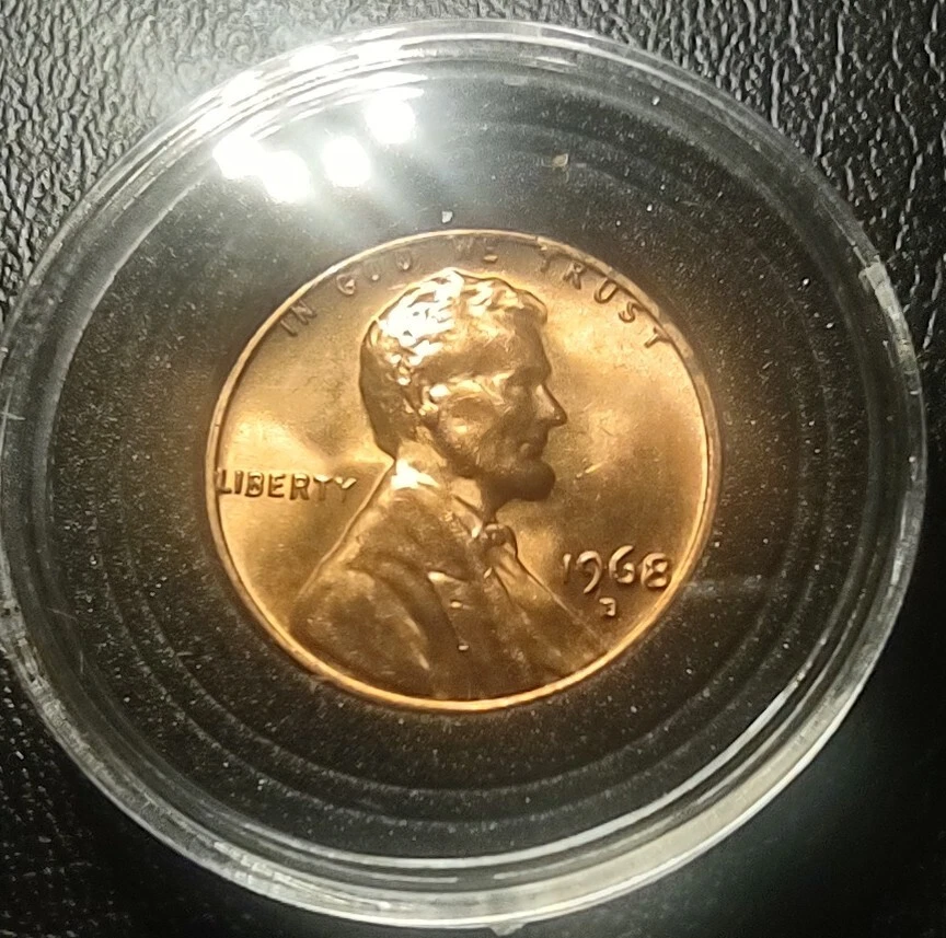 1968 D Lincoln Memorial Cent Denver Mint Red Uncirculated With Rim Error - Image 2 of 4