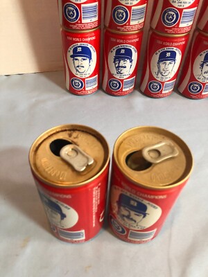 LOT of 12 DETROIT TIGERS 1984 World Champions Coke Coca Cola Cans