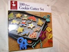 Baker's Advantage 100 Piece Cookie Cutter Set Mixed Styles 2",3",4" Sizes NEW