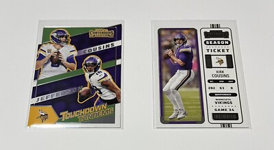 Kirk Cousins 2022 Contenders Touchdown Tandems TDT-MIN & Contenders #54