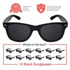 BLACK 1 Dozen Lot Wholesale Bulk (12 Pcs) -Retro Vintage Fashion Sunglasses — photo 1