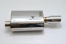 1320 Long Offset Muffler Stainless Steel Universal 3 Inlet 3.5 Outlet V3 Sflow