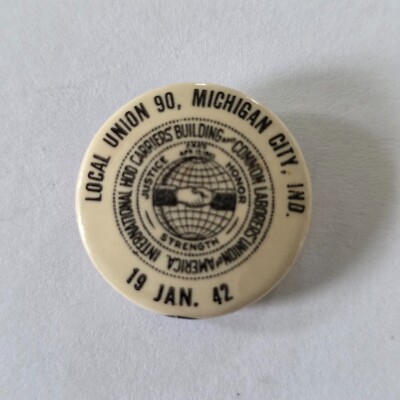 1942 Int'l Hod Carriers' Building & Common Laborers' Union Local 90 Pin Indiana