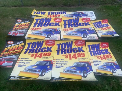 Sunoco Large Store Display Tow Truck Plastic signs and banner Lot