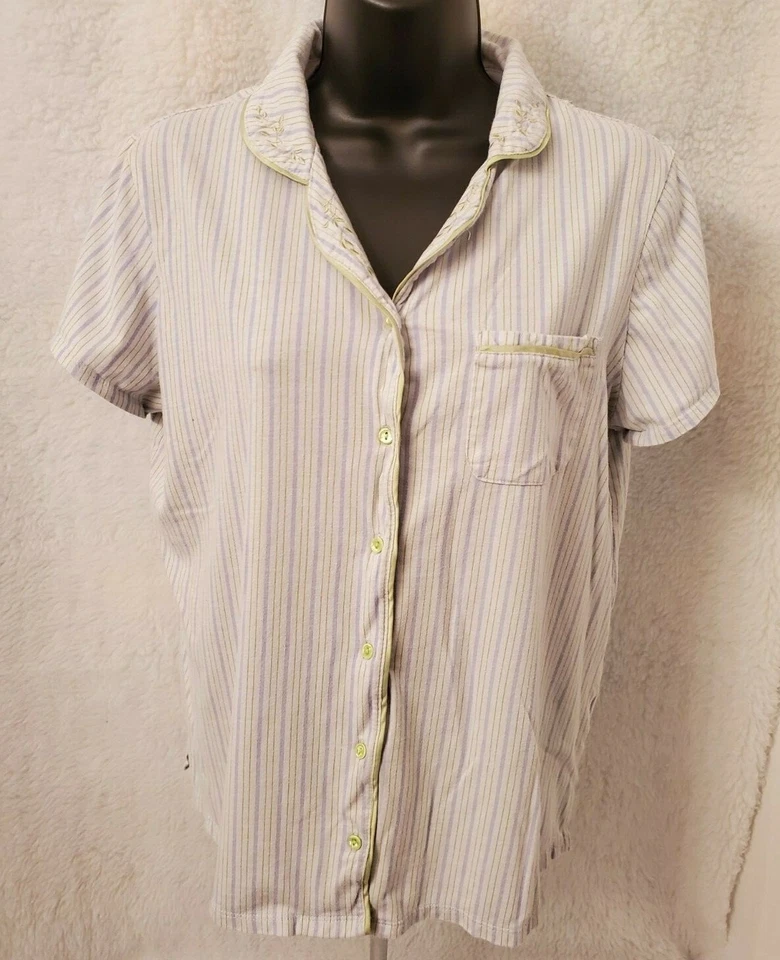 Juego de salón para dormir Simply Basic para mujer talla L grande 12/14 azul verde Foto 2 de 4