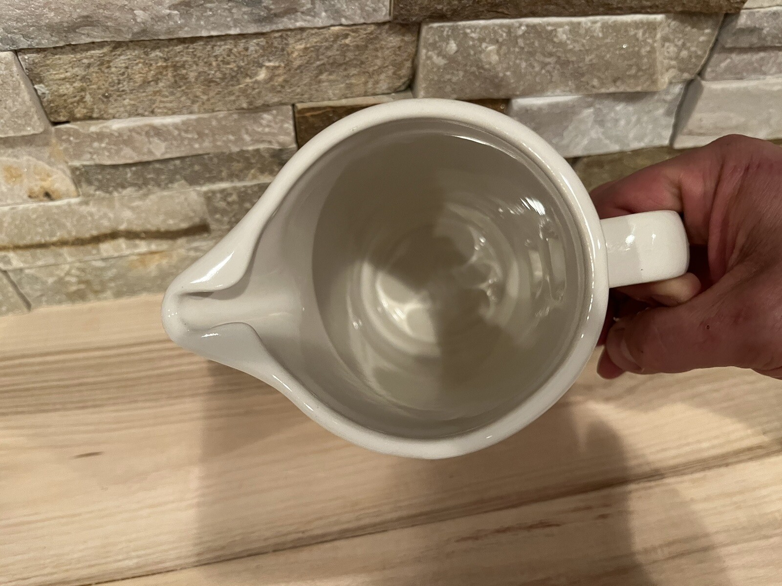 CUTTY 12 Bar PITCHER 7"H ceramic tan scotch whiskey pitcher barware 