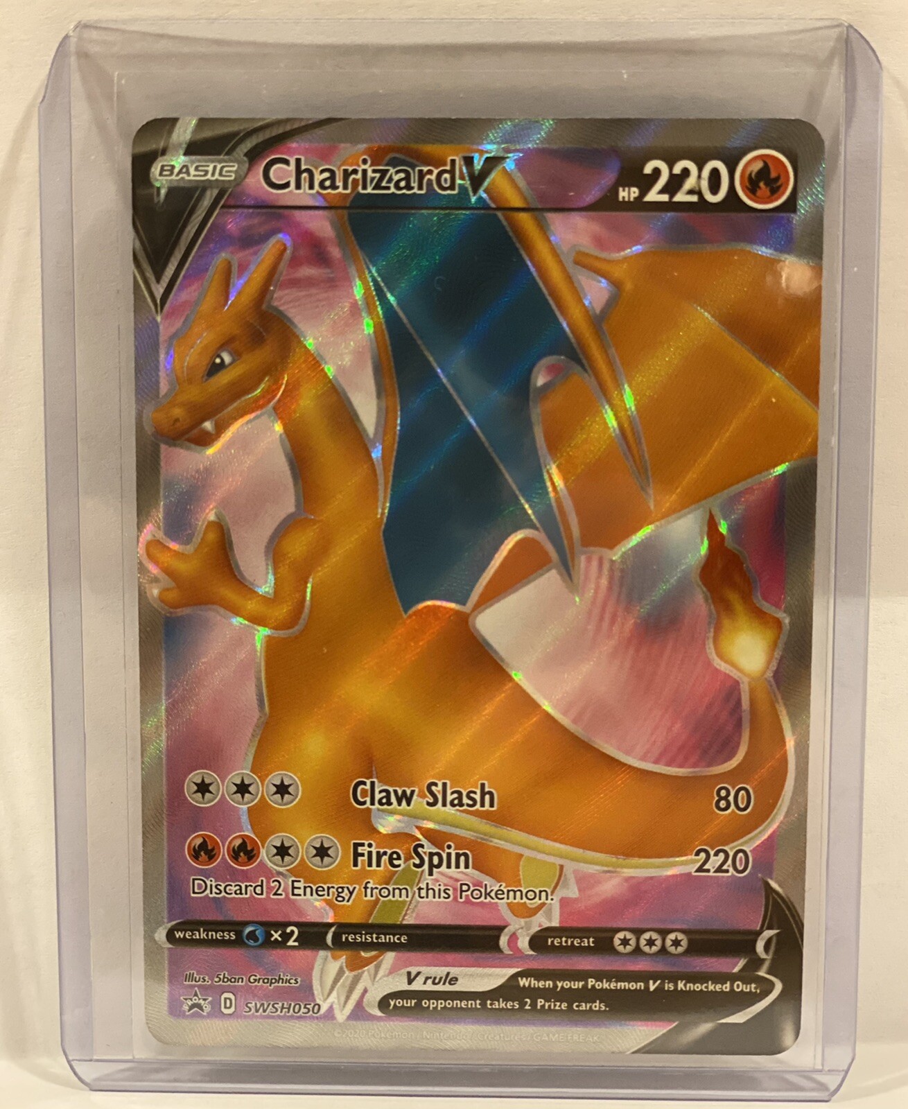 Charizard V Full Art Black Star Promo Champions Path SWSH050, NM. SHIPS NOW!