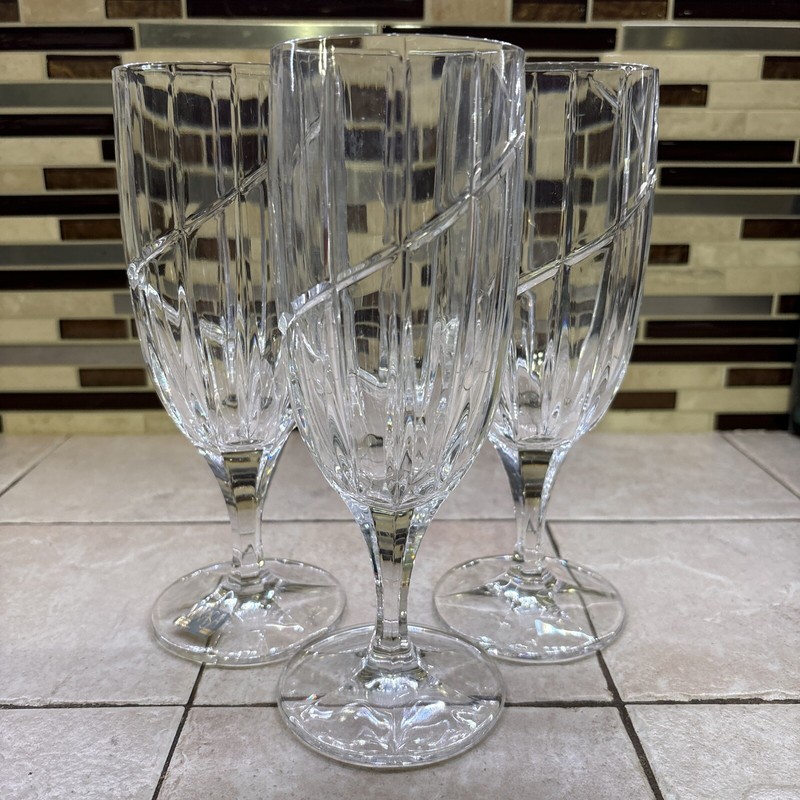 Mikasa Uptown SN104 Set 3 Iced Tea Glasses 8 3/8 " Replacement-1 With Tag 12 Oz