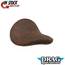Drag Specialties Large Low Profile Distressed Brown Leather Spring Solo Seat