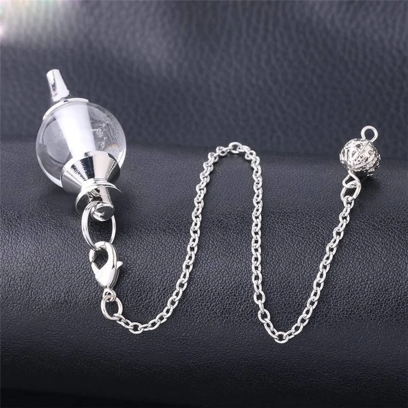 Quartz Pendant Divination Radiesthesia Gem Stone Dowsing Pendule Crystal Natural - Image 4 of 4