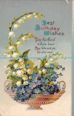 R230995 Beste Geburtstagswünsche Nimm diese florale Hommage Liebe und Freude sei e