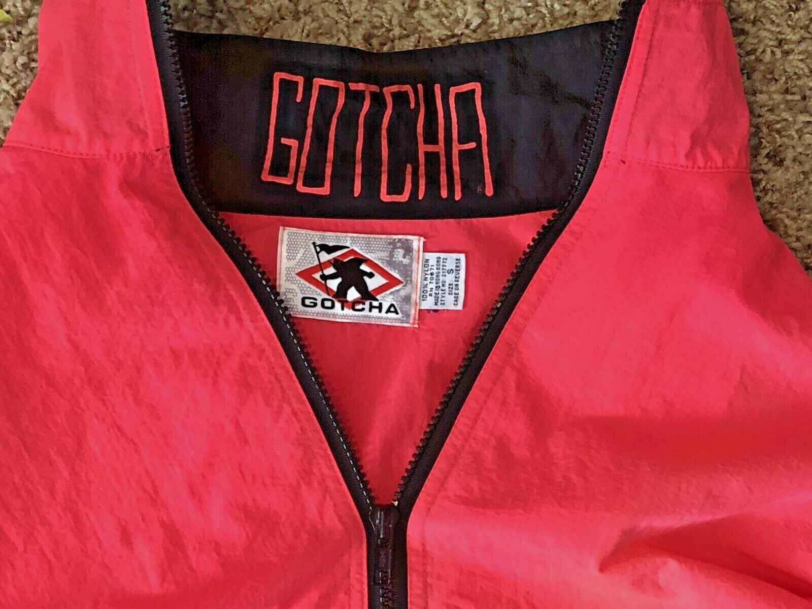 Vintage 80's GOTCHA 100% Nylon Surfer Windbreaker Jacket Small Men's or ...