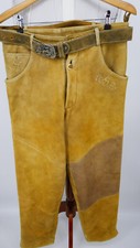 Hammerschmid Trachten Lederhose Gr.50 100% Leder Hose Hell Flachs Top Zustand