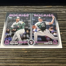 2024 Topps Update US-270 Evan Justice & Anthony Molina Rookie Combo Rockies