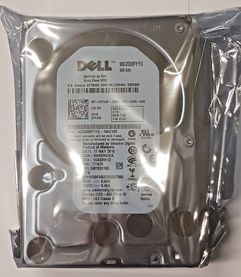 2 TB SAS/SATA Dell WD2000FYYG-18A21V0 7200rpm 32MB HDD 3.5'' Festplatte Neu