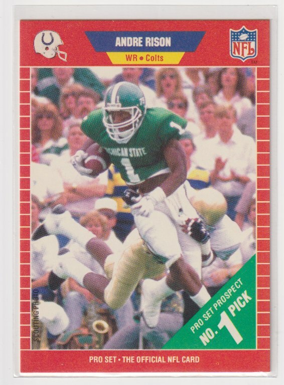 🏈1989 ANDRE RISON PROSET ROOKIE CARD RC #497 🏈