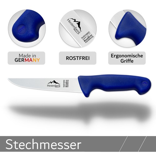 HESTENBERG Solingen Germany Stechmesser in Blau, Metzgermesser, Fleischmesser - Bild 21 von 53