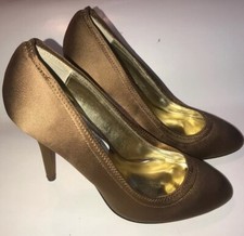 MARTINEZ VALERO VALLI 163 327 BRONZE 89 SZ 7.5 BRIDAL KITTEN HEEL SHOES