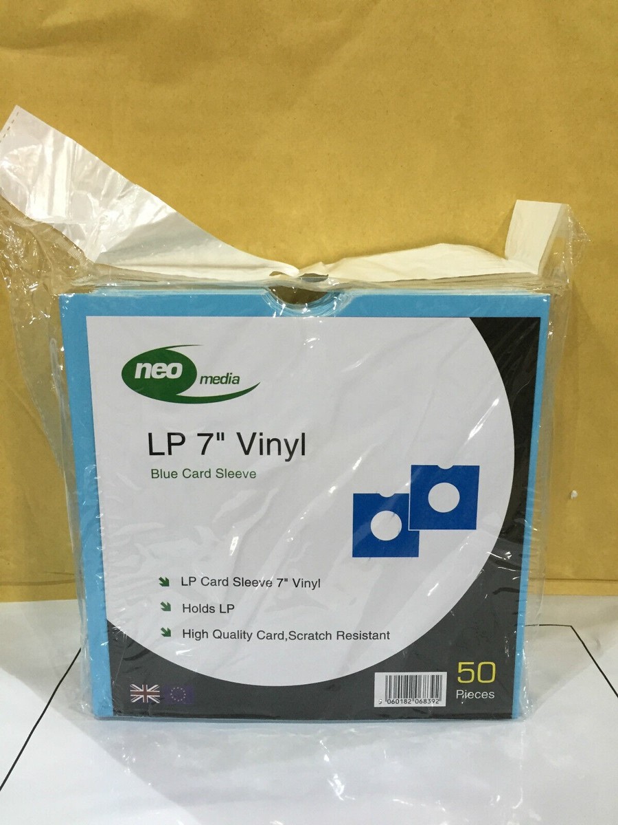 50 x 7'' Vinyl Singles Blue Record Covers Card Records Sleeves New Empty  Cover